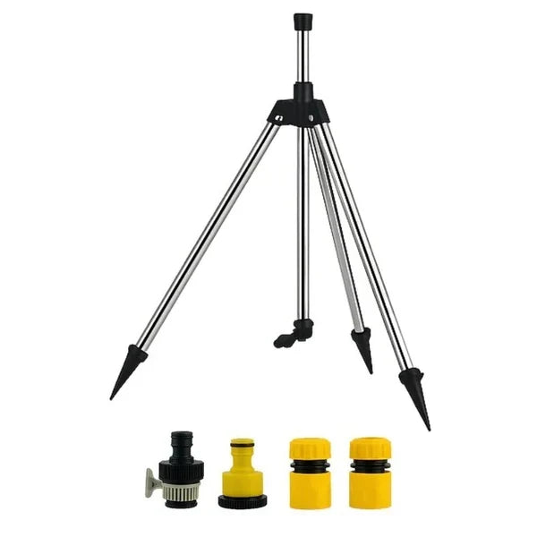 Tripod Lawn Sprinkler Height-Adjustable 360 Degree Quick-Connect