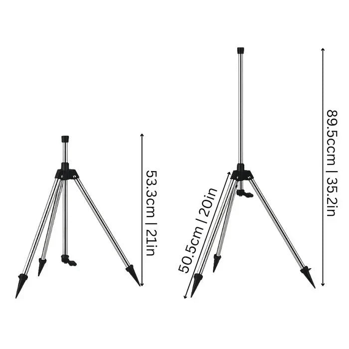 Tripod Sprinkler 360 Degree Dual Nozzles Telescopic Stand