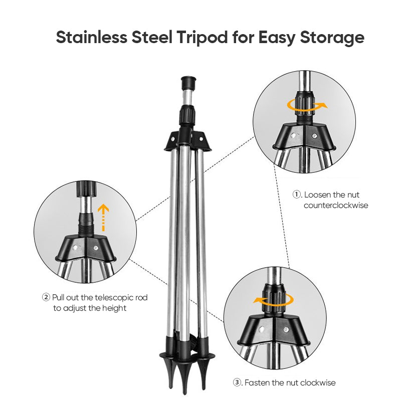 Tripod Sprinkler Adjustable Height 360° Rotation Misting