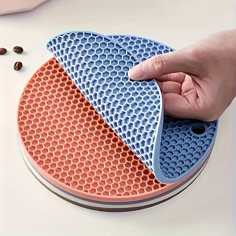 Trivet Set Heat-Resistant Silicone Honeycomb Non-Slip