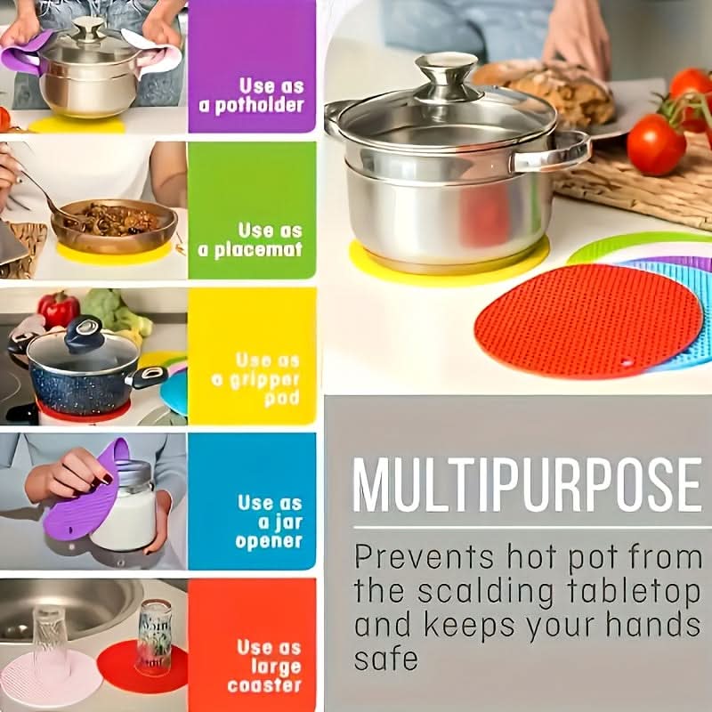 Trivet Set Heat-Resistant Silicone Honeycomb Non-Slip