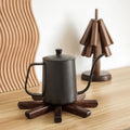 Trivet Set Solid Walnut Heat-Resistant Stackable