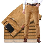 Trousers Corduroy Straight Cut Cotton Stretch