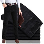 Trousers Corduroy Straight Cut Cotton Stretch