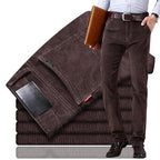 Trousers Corduroy Straight Cut Cotton Stretch