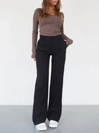 Trousers High-Waisted Tailored Comfortable Fit