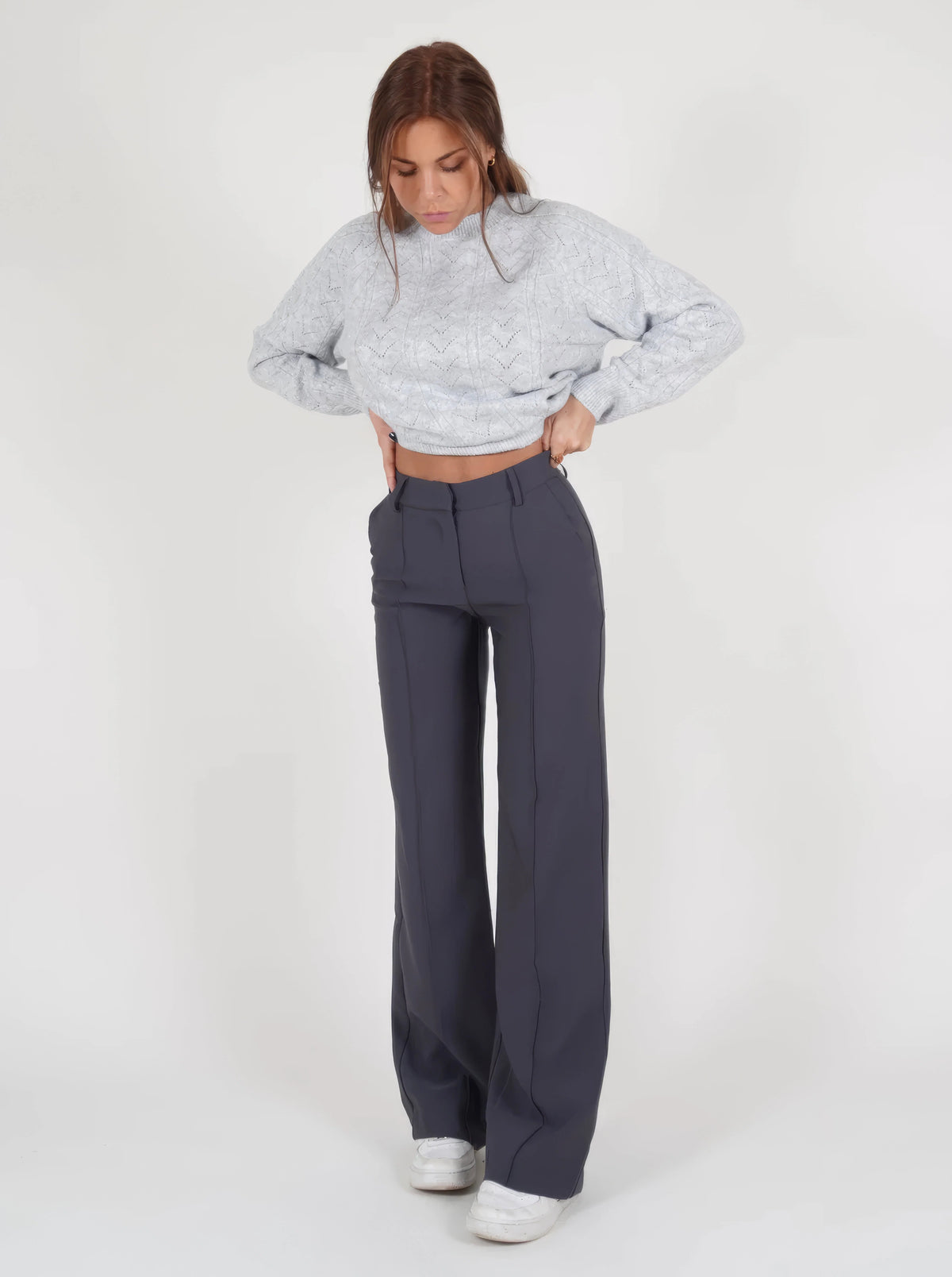 Trousers High-Waisted Tailored Comfortable Fit