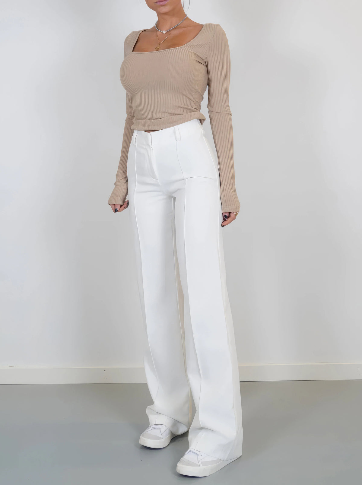 Trousers High-Waisted Tailored Comfortable Fit