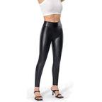 Trousers Matte Leather Slim Fit Back Zipper