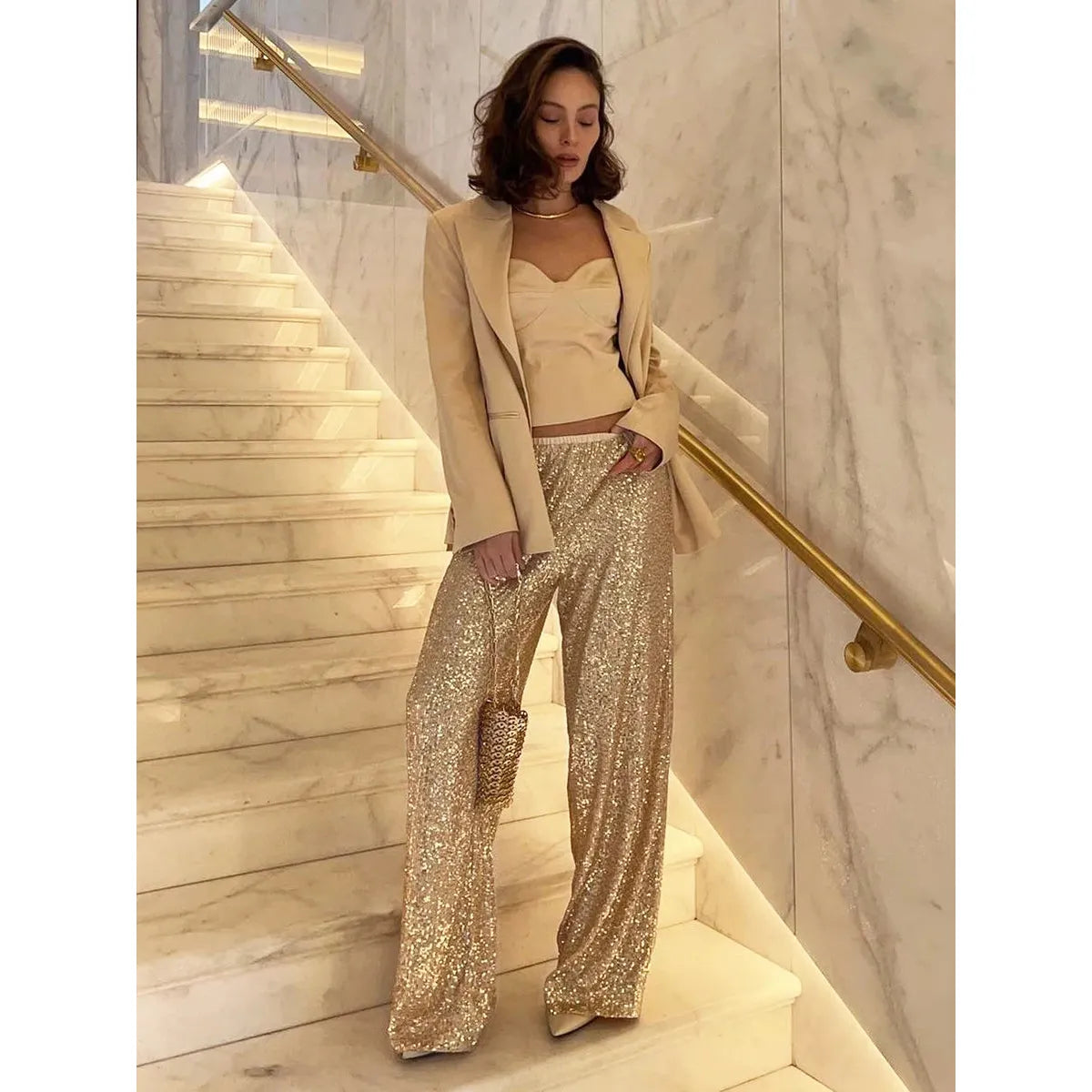 Trousers Silky-Soft Sequin True-To-Size