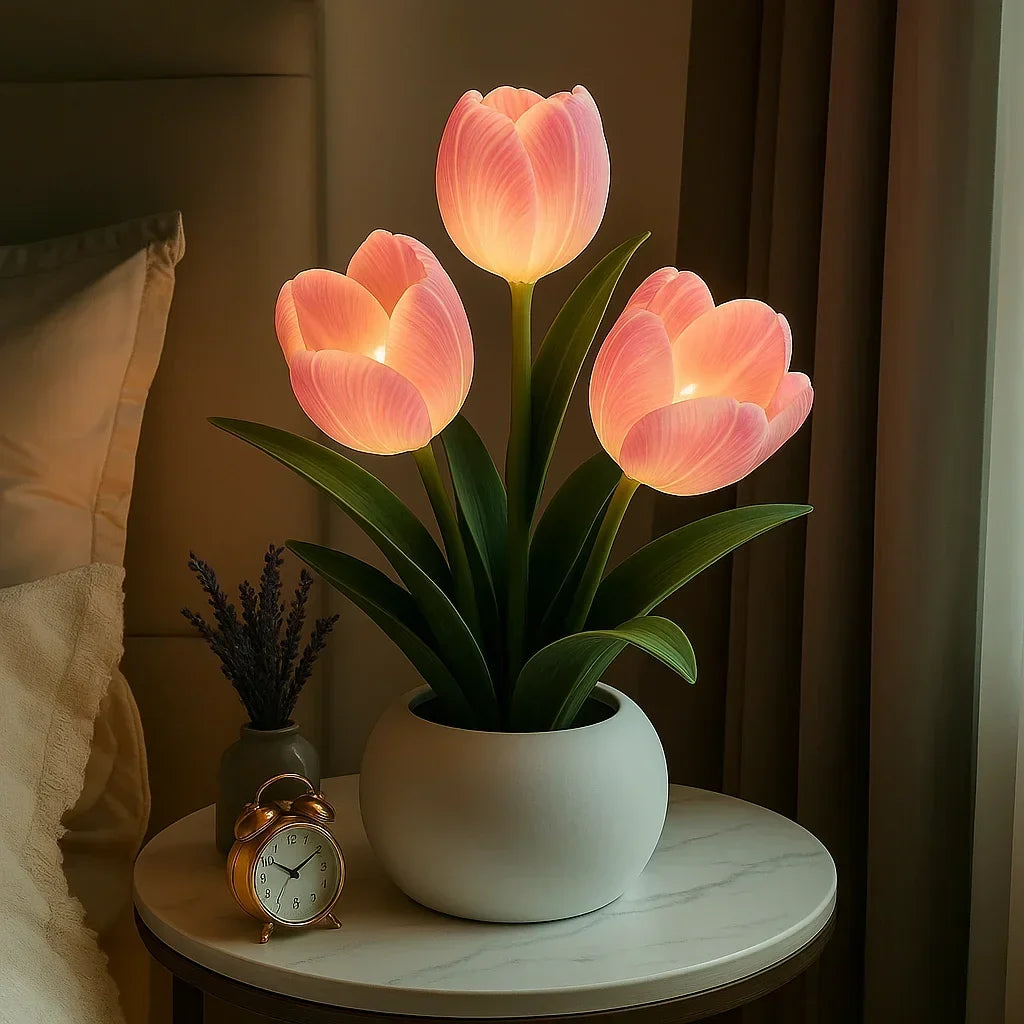Tulip Lamp Warm White LED USB-Powered & Dimmable