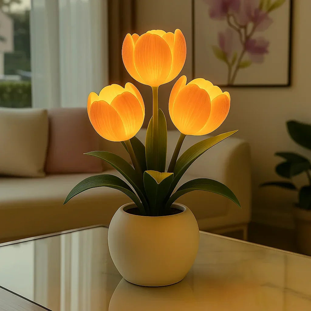 Tulip Lamp Warm White LED USB-Powered & Dimmable