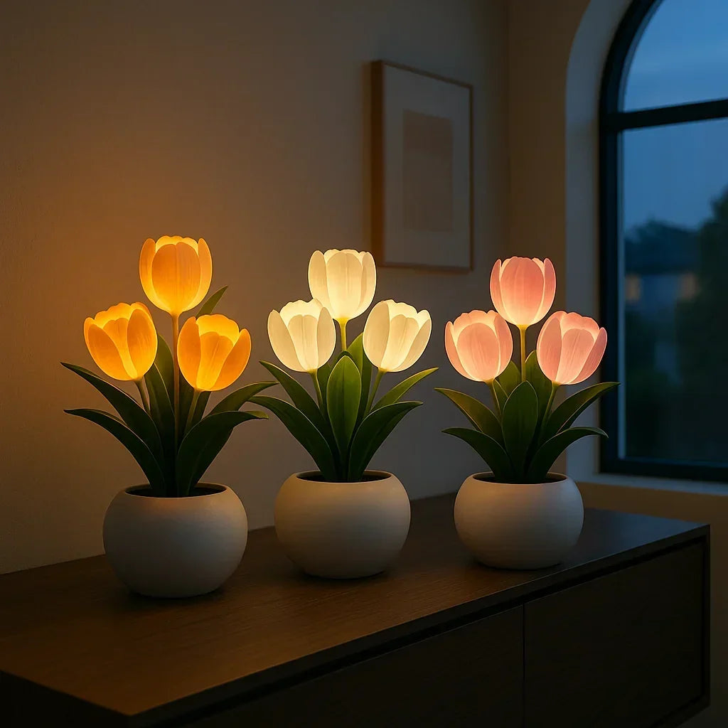 Tulip Lamp Warm White LED USB-Powered & Dimmable