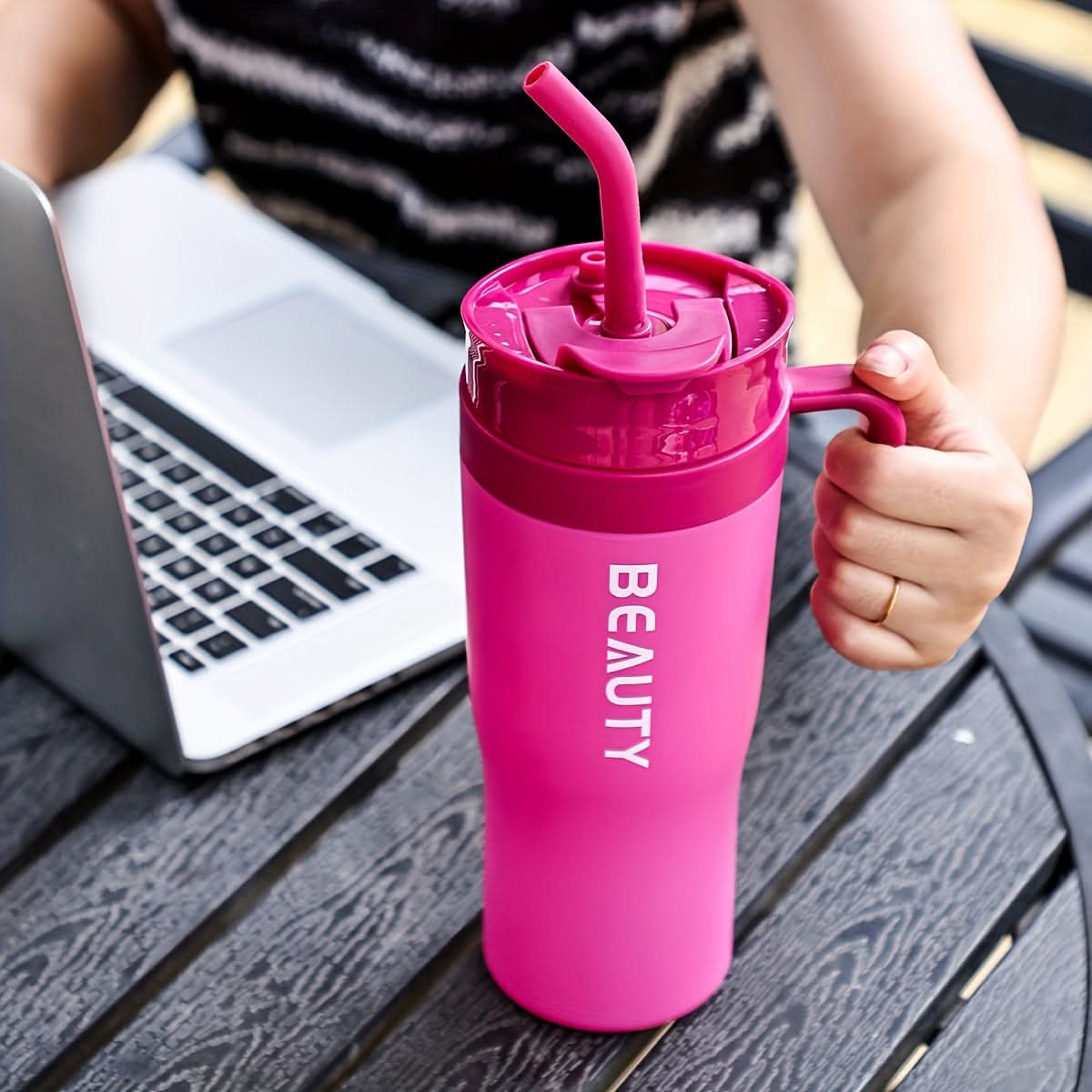 Tumbler 40 Oz Straw Lid & Carry Handle
