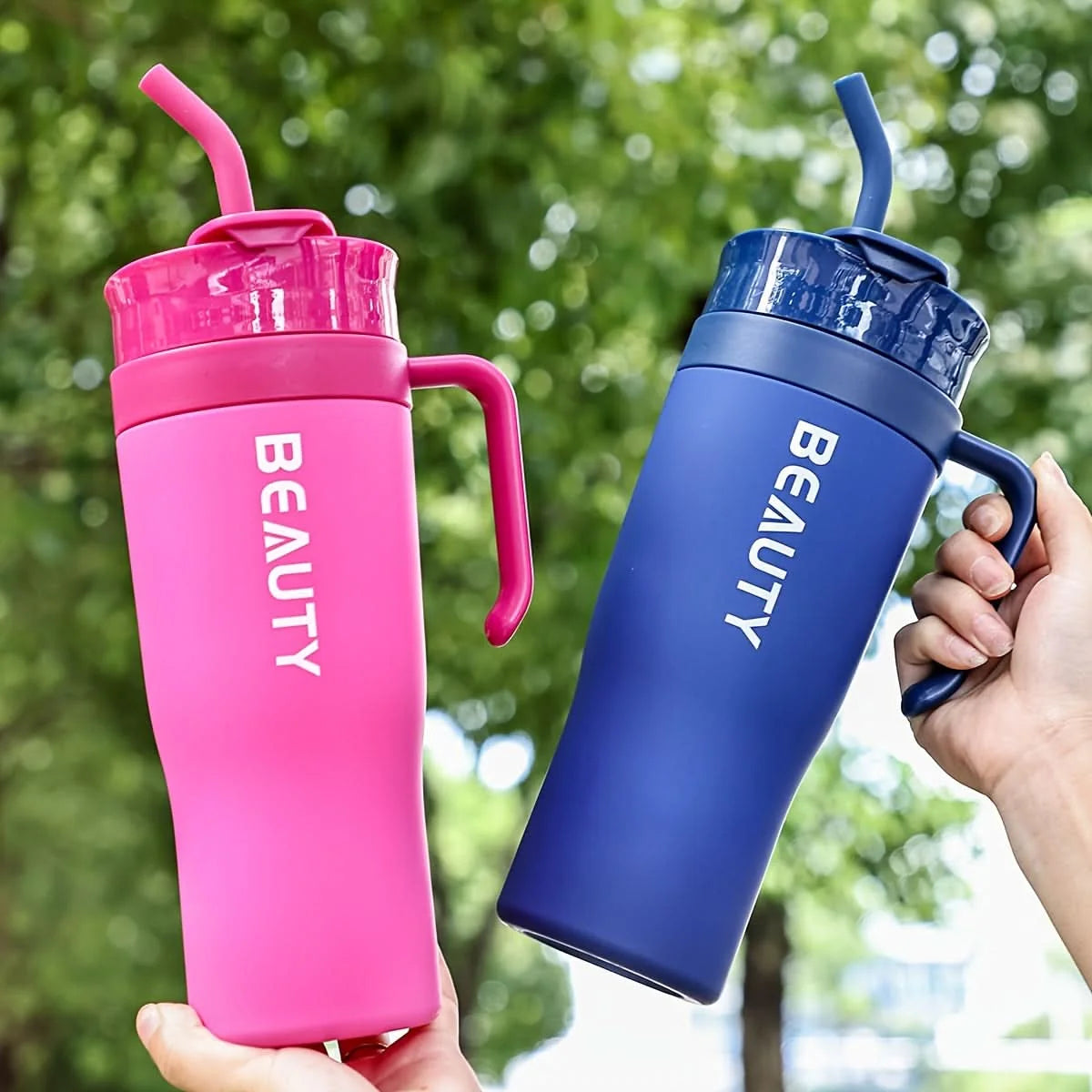 Tumbler 40 Oz Straw Lid & Carry Handle