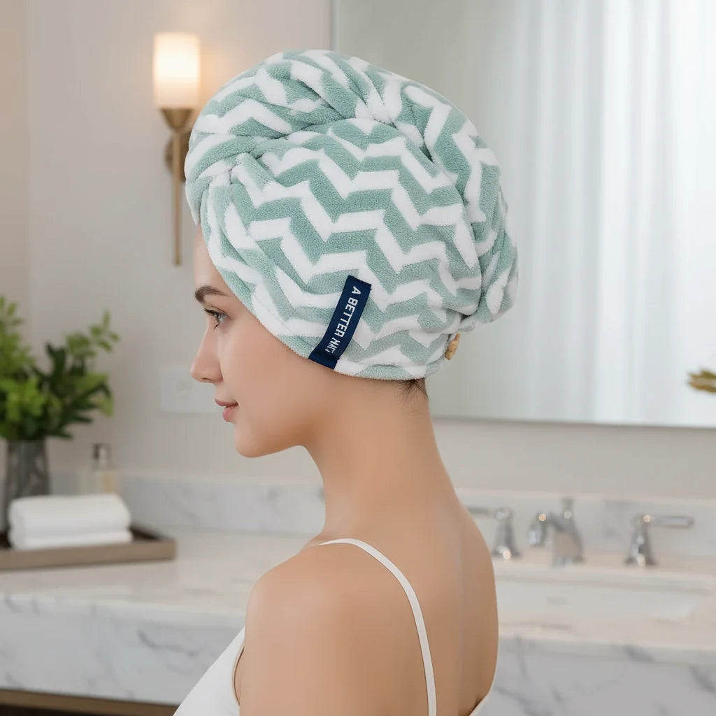 Turban Towel Oversize Quick-Dry Secure Fastening