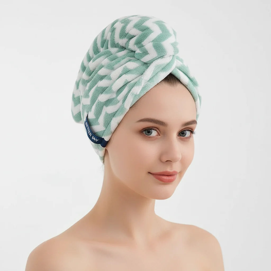 Turban Towel Oversize Quick-Dry Secure Fastening