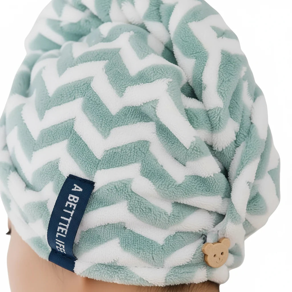 Turban Towel Oversize Quick-Dry Secure Fastening