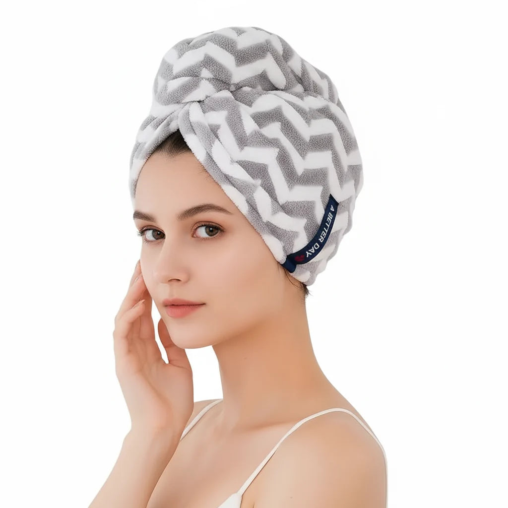 Turban Towel Oversize Quick-Dry Secure Fastening