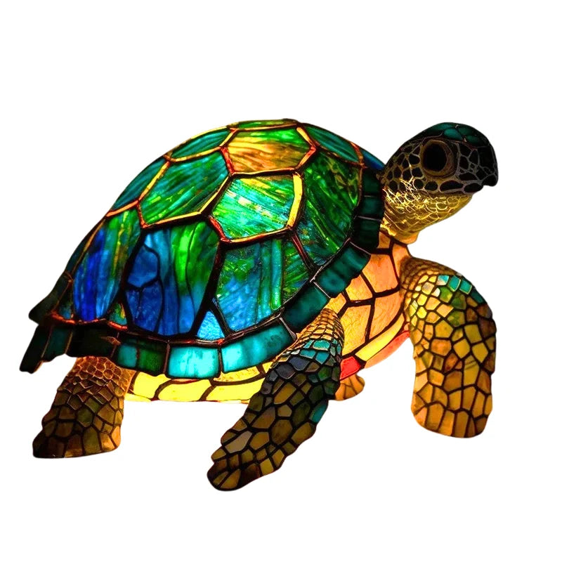 Turtle Lamp Solar-Powered USB Rechargeable Weather-Resistant