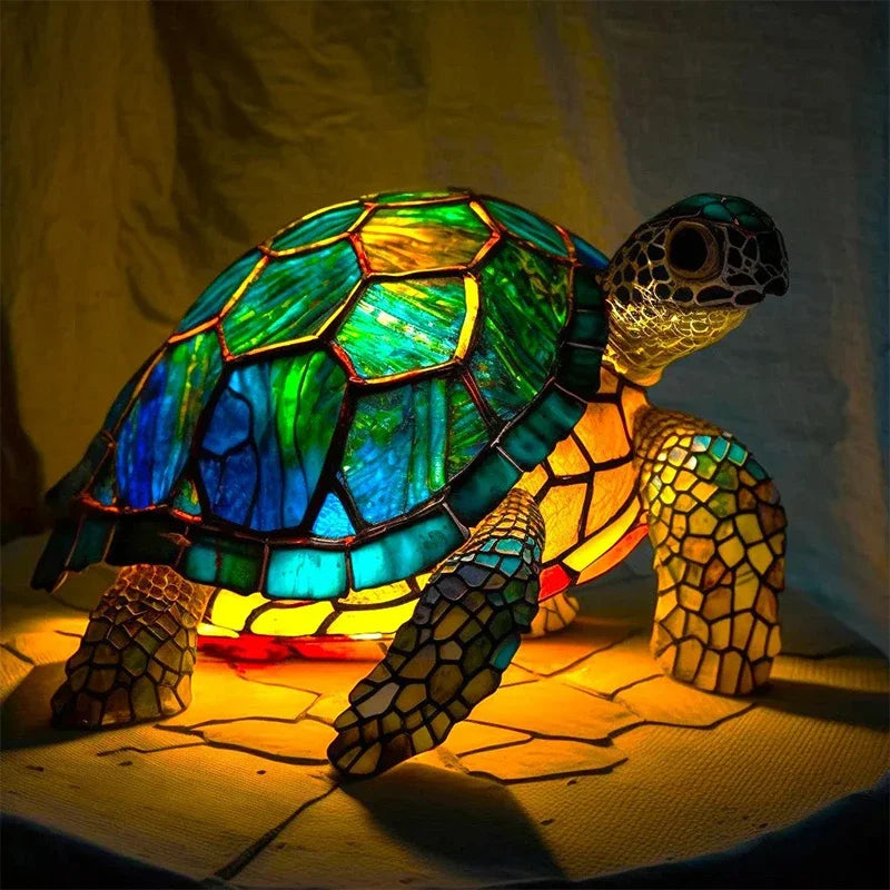 Turtle Lamp Solar-Powered USB Rechargeable Weather-Resistant
