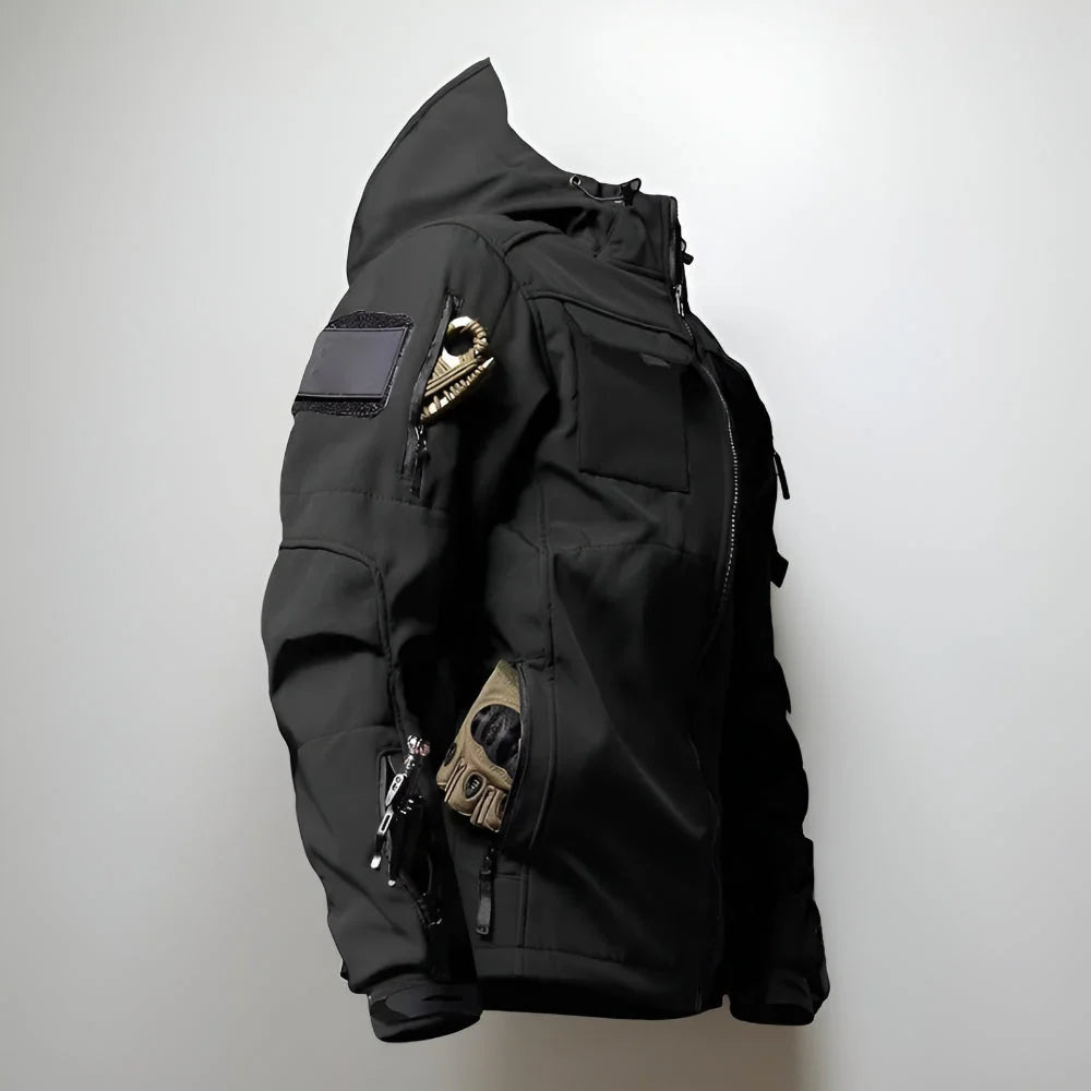 Two-Piece Outdoor Set Hooded Jacket & Cargo Pants Multi-Pocket