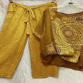 Two-Piece Set Geometric Print High-Waist Wide-Leg
