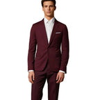 Two-Piece Suit Slim Fit Blazer & Trousers Shape-Retaining Fabric