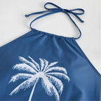 Two-Piece Tankini Adjustable Halter & Padded Cups Fully Lined
