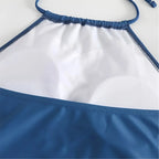 Two-Piece Tankini Adjustable Halter & Padded Cups Fully Lined