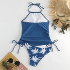 Two-Piece Tankini Adjustable Halter & Padded Cups Fully Lined