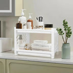 Two-Tier Storage Organizer Compact Vertical Open-Side Access