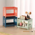 Two-Tier Storage Organizer Compact Vertical Open-Side Access