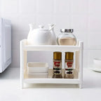 Two-Tier Storage Organizer Compact Vertical Open-Side Access