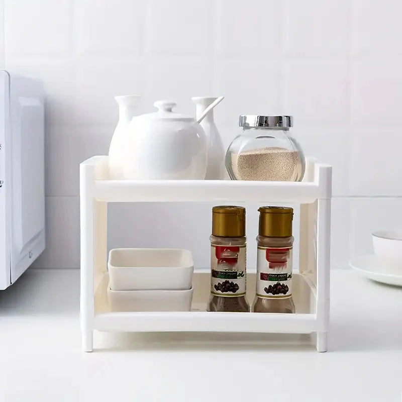 Two-Tier Storage Organizer Compact Vertical Open-Side Access