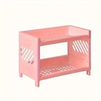 Two-Tier Storage Organizer Compact Vertical Open-Side Access