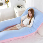 U-Shaped Body Pillow Adjustable Memory Foam Jersey Cover
