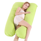 U-Shaped Pregnancy Pillow Full Body Cooling Velvet Removable Cover
