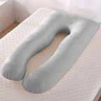 U-Shaped Pregnancy Pillow Full Body Cooling Velvet Removable Cover