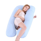U-Shaped Pregnancy Pillow Full Body Cooling Velvet Removable Cover