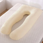 U-Shaped Pregnancy Pillow Full Body Cooling Velvet Removable Cover