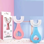 U-Shaped Toothbrush 360° Bristles Non-Slip Grip Gentle On Gums