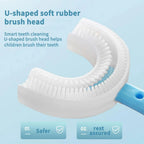 U-Shaped Toothbrush 360° Bristles Non-Slip Grip Gentle On Gums