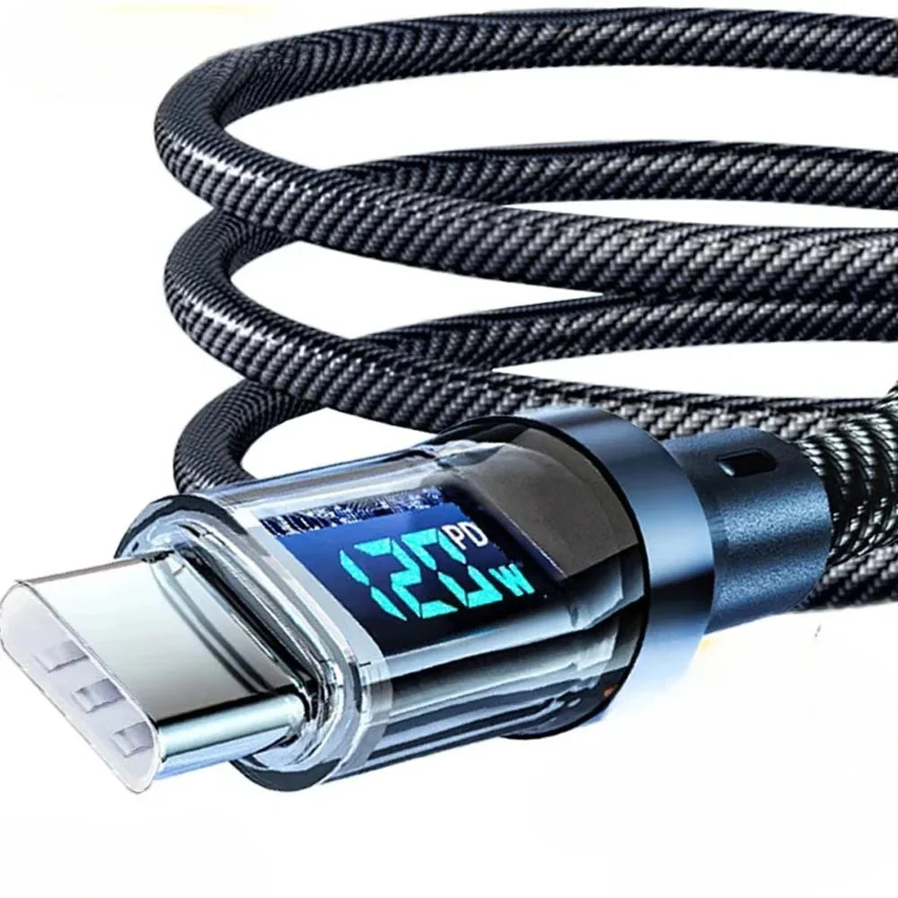 USB-C Cable Real-Time Power Display Up To 120W