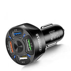 USB Car Charger 4-Port QC 3.0 Fast Charging