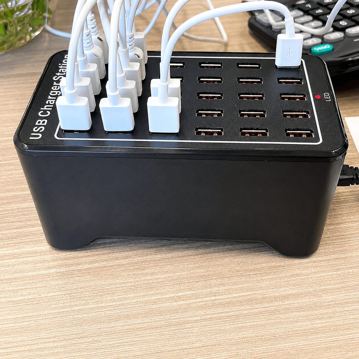 USB Charging Station 30-Port 150W Intelligent Cooling