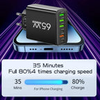 USB Charging Station 65W Six Ports USB-A & USB-C