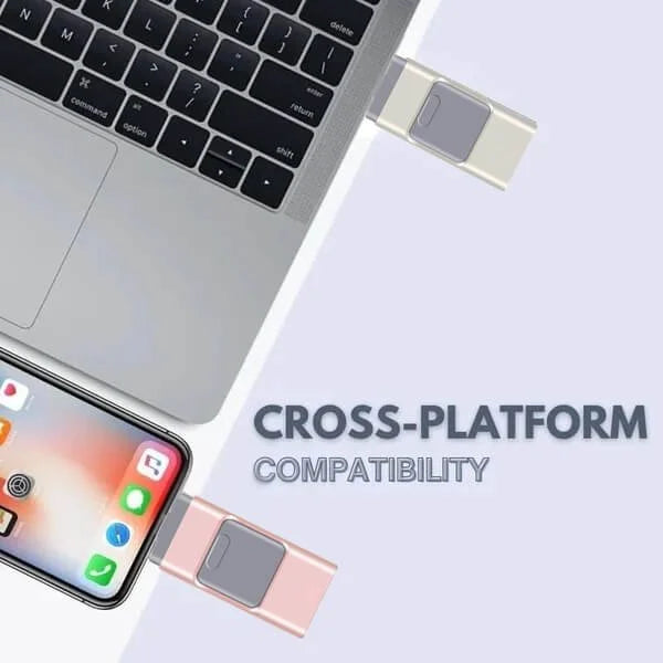 USB Flash Drive 4-in-1 Connectors Fast Transfer 16 GB