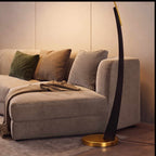 USB-Powered Adjustable Arc Iron Floor Lamp (Fabric Shade)