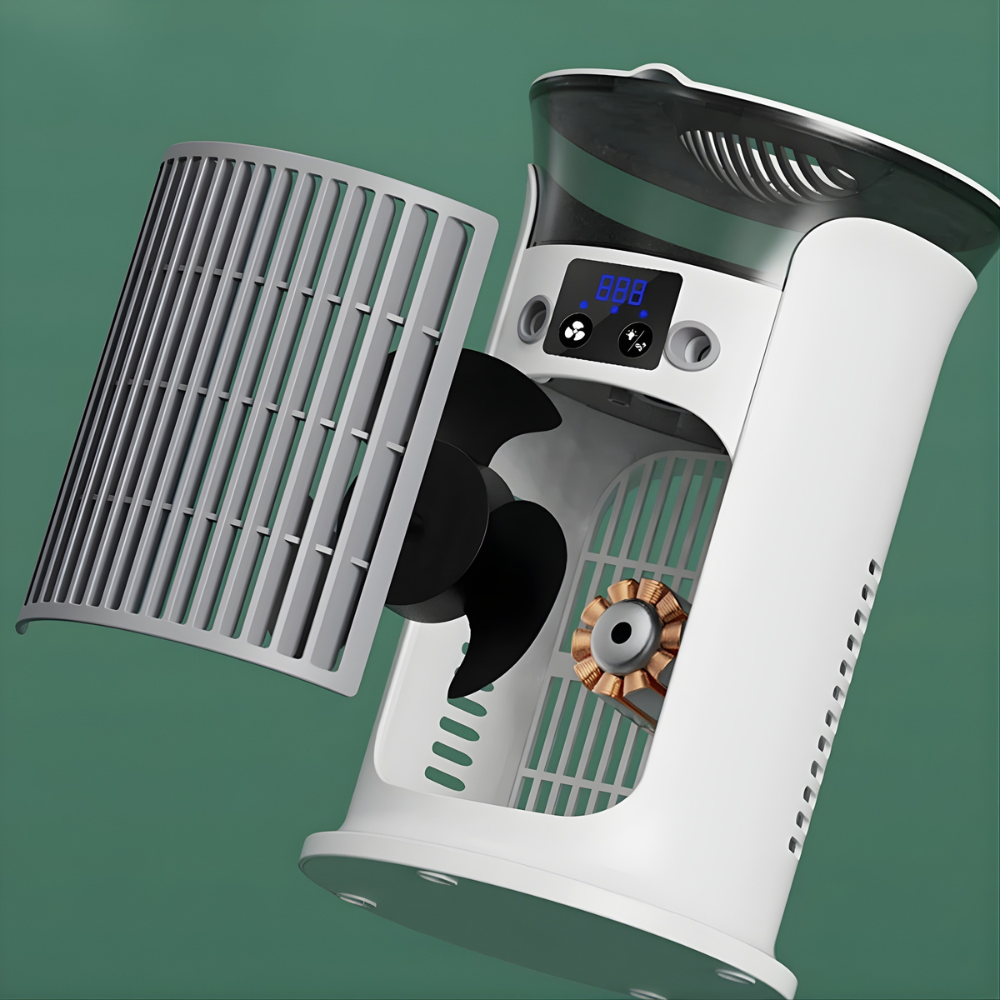 USB-Powered Humidifying Desk Fan With LED